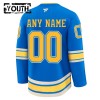 St. Louis Blues tröja Customized Fanatics Premium 2024-25 Blå Tredje - NHL Tröjor Barn